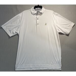 Footjoy x Winged Foot Golf White Performance Golf Polo Shirt Men's Large